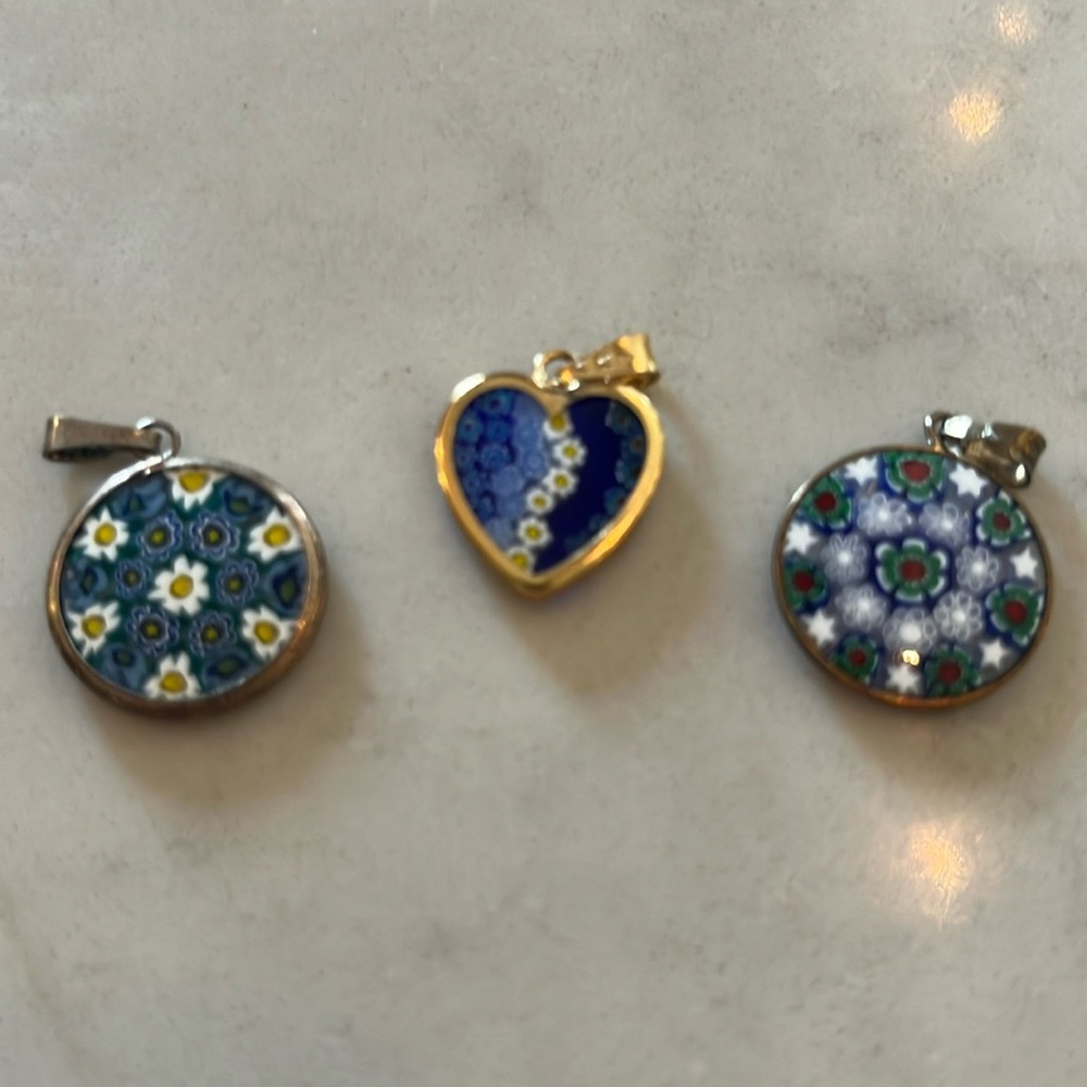 Murano glass pendants.